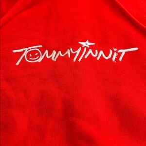 TommyInnit Hoodie Dream SMP Merch Red White Size Small